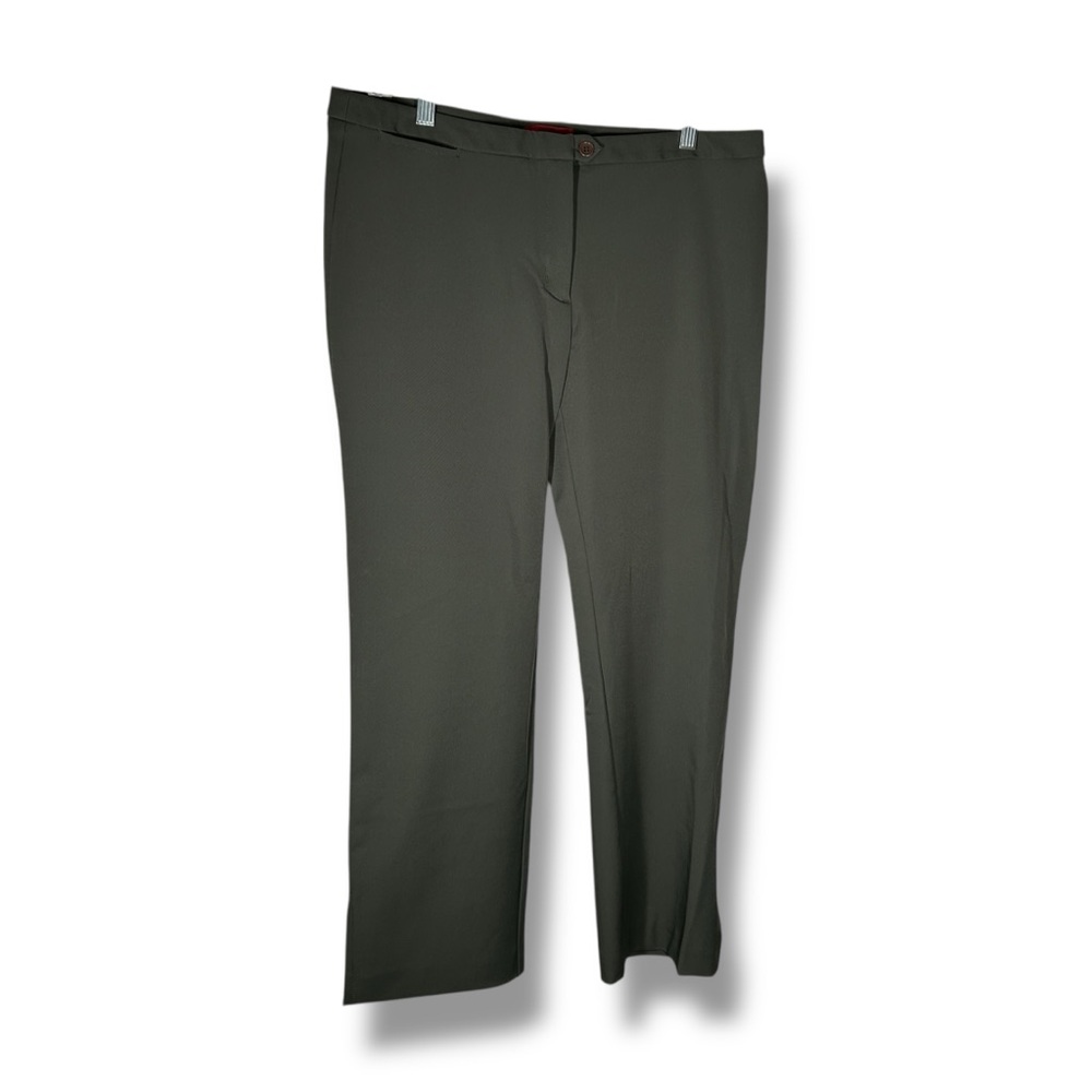 NWT BCBGMaxAzaria Green Straight Leg Trousers Size 12 - “Georgina”